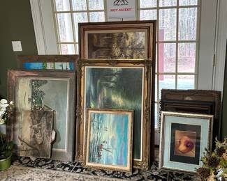 Great selection of framed artwork