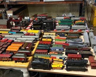 A huge Lionel Train collection that dates back to the 1920's featuring engines, locomotives, boxcars, tracks, power supplies, transformers and more!