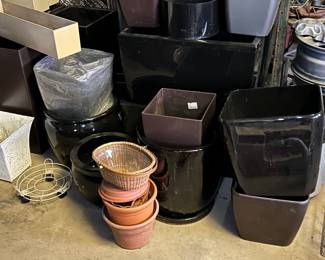 Dozens of commercial indoor planters
