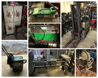 The first floor of the warehouse features an incredible selection of hand tools, power tools, heavy duty equipment, tractors and even a pallet jack and forklift.