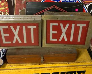Retail Vintage Exit Signs