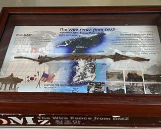 Framed Piece of Wire Fence from DMZ
