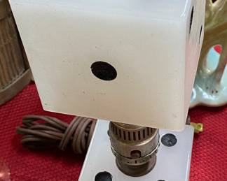Vintage Glass Dice Lamp