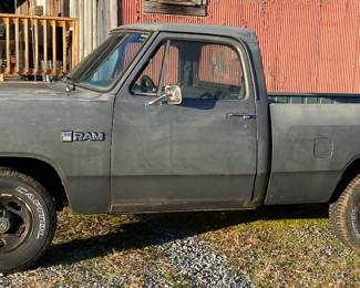 1986 Dodge Ram Single Cab Truck with Slant 6 Engine. Good running condition with title. No air conditioning. New brakes, calipers and rotors.