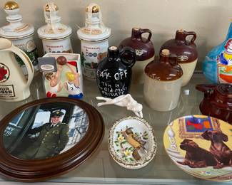 Stoneware Jugs, Liquor Decanters