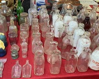 Lots of Milk and Medicine Bottles