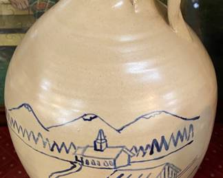 Cobalt Decorated Shelton Pottery Jug