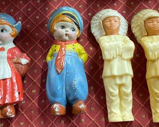 Indian and Dutch Boy and Girl Figures