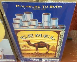 Metal Camel Cigarette Sign in Box