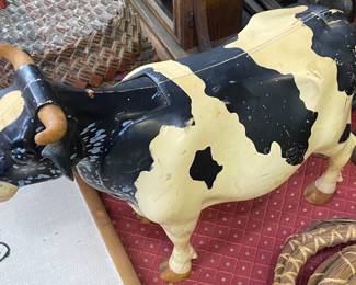 Vintage Plastic Toy Cow