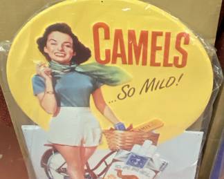 Metal Camel Cigarette Sign in Box