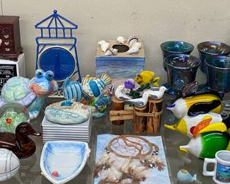 Assorted Glass, Pottery and Home Decor