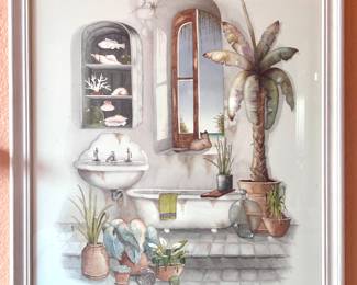 Western bathroom art decor