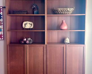 Wood display cabinet