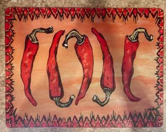 Chili glass cutting board