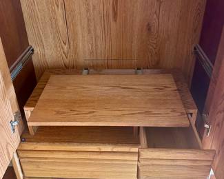 3-tier dresser and cabinet with sliding inner drawers