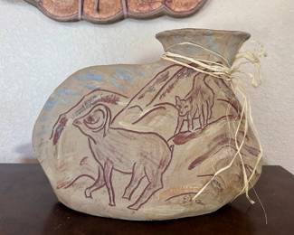 Hand painted pottery