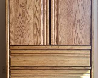 3-tier dresser and cabinet with sliding inner drawers