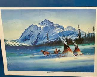 "Winter Camp" Native American Artwork