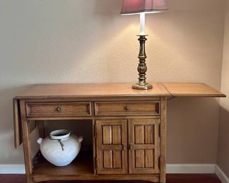 Vintage wood console table