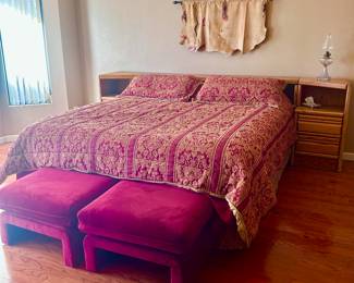 King sized mattress and bedding for sale