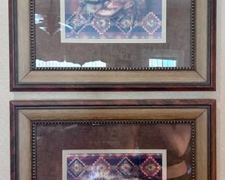 Framed western art decor