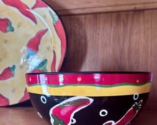 Hand painted chili bowls