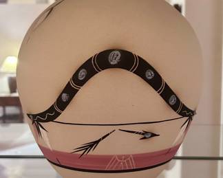 Hand painted pottery decor