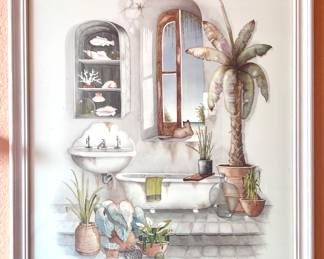 Western bathroom art decor