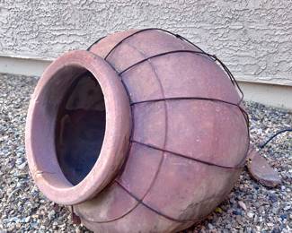 Western pottery outdoor decor and hose hider