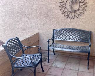 Metal outdoor patio furniture