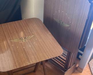 U.S. Marines set of wood tray tables 