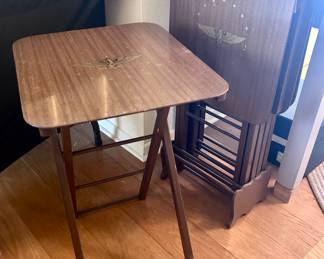 U.S. Marines set of wood tray tables 