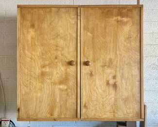 hanging wood tool cabinet