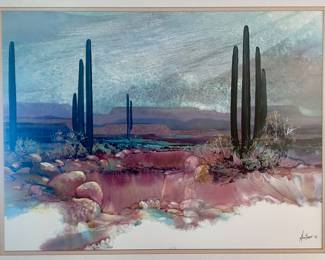 Vintage desert painting 