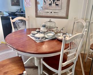 Wood dining table set