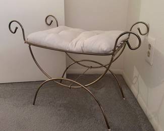 Brass side bench