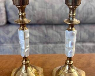 Vintage brass candle holders