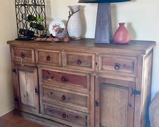 Wood console table