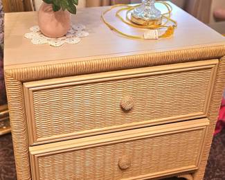 vintage nightstands, pair