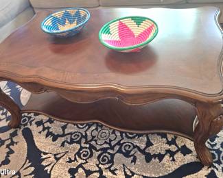solid wood coffee table, needs a bit of TLC on top