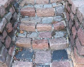Cobble Stones Leading To The Garage ~ Be Careful On The Steps!