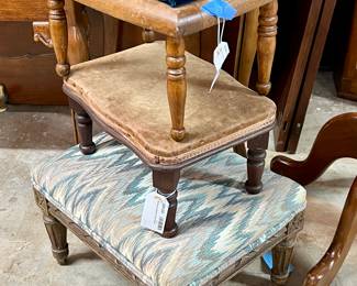 Collection of Vintage and Antique Foot Stools 