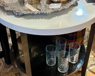 Baker Round Side Table,  Collection of Barware