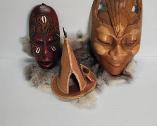 Rabbit Pelt,  Masks and Leather Craft Teepee