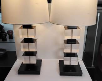 Modern Acrylic and Wood Lamps 