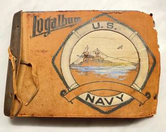 1930s Naval Aviation Submarines Ships Photo Album Scrapbook, pre WWII