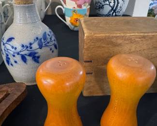 Handmade salt + pepper shakers
