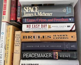 Novels: Lee Child, John Sanford, Louis L’amour, Tony + Anne Hillerman, David Balducci