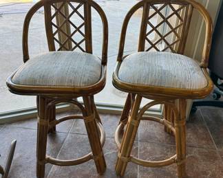 Bamboo bar chairs